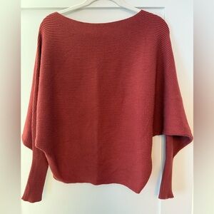 XS Philosophy Burnt Orange Batwing Sweater